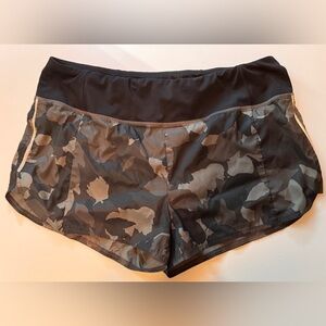 Athleta Black and Gray Camo Athletic Shorts